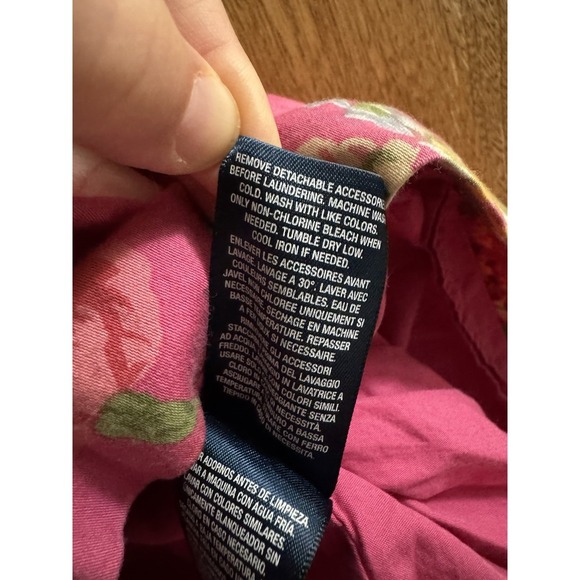 Ralph Lauren Dress Girls 5-6T Straps Cotton Pink Blue Floral Frilly Flare **Read - Picture 10 of 10